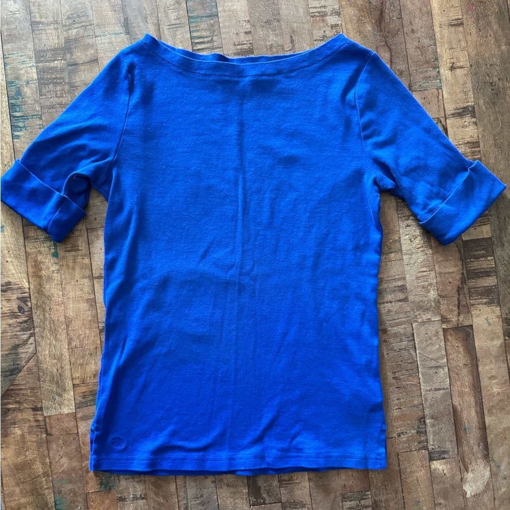 Lauren Ralph Lauren size stretch cotton boatneck tee medium